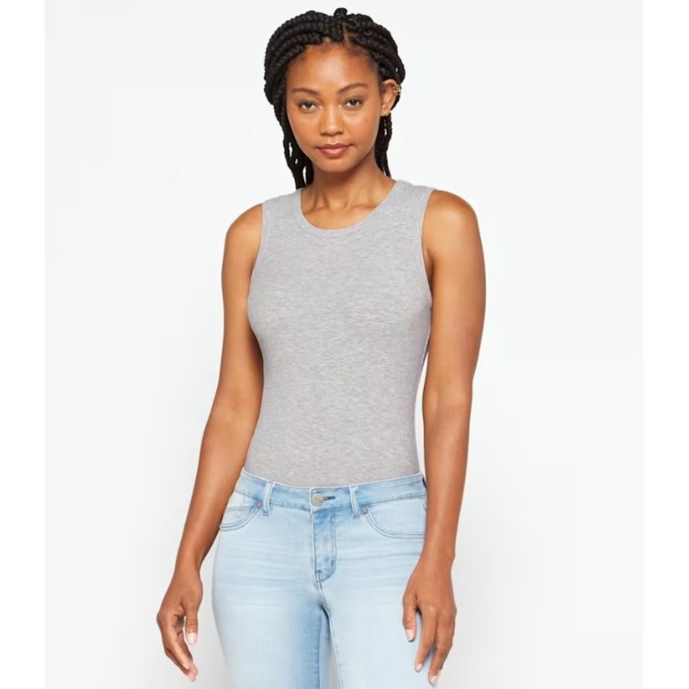 Kaileigh Chana‎ Knit Bodysuit Heather Grey Medium Stitch Fix NWT